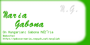 maria gabona business card
